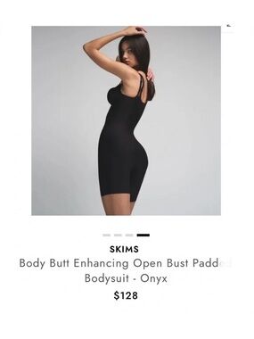 SKIMS Onyx and Sienna Body Butt Enhancing Open Bust Padded Bodysuit